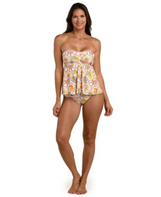 Women's Palm Nouveau Bandeau Neck Tankini Top