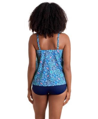 Women's Handkerchief Hem Pull-On Tankini Top