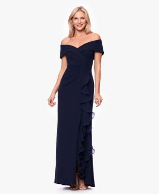 Women's Off-The-Shoulder Ruffled Gown