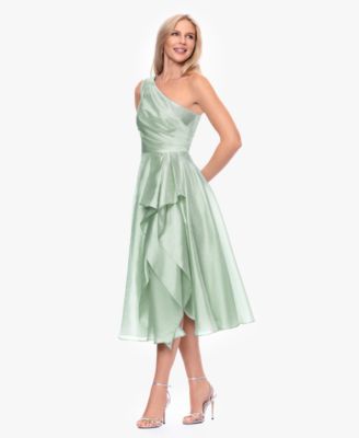 Women's One-Shoulder Sleeveless Metallic Dress