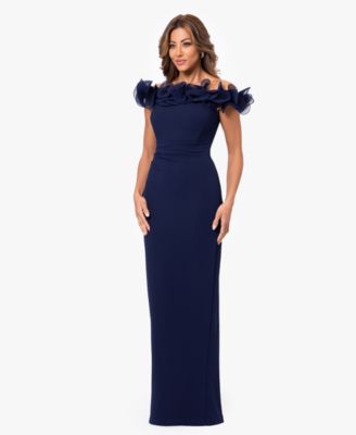 Women's Off-The-Shoulder Wire Scuba Gown