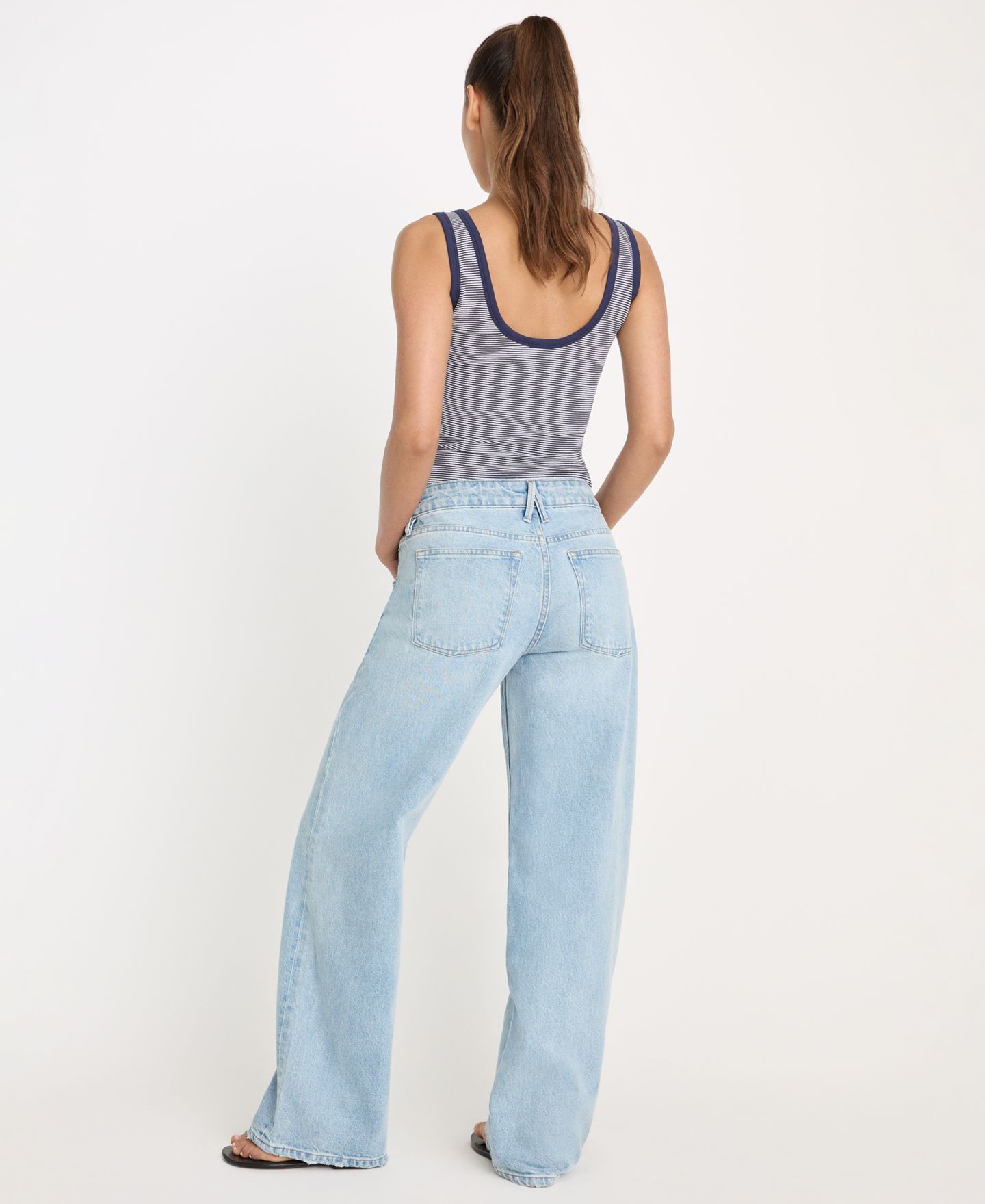 Женские джинсы Good American Vintage Low Loose, цвет: Индиго — фото 4
