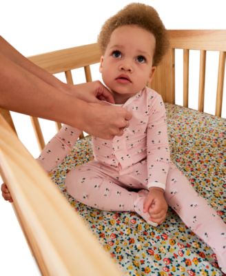 Baby Girls' Magnetic Footie, Magnetic Reversible Bib, and Baby Blanket Gift, 3-Piece Set