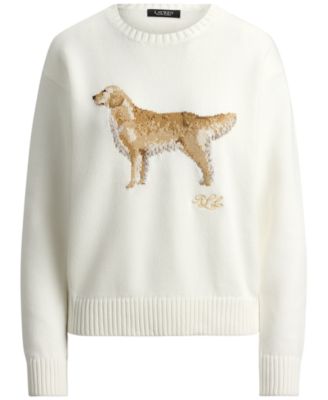 Petite Intarsia-Knit Crewneck Sweater
