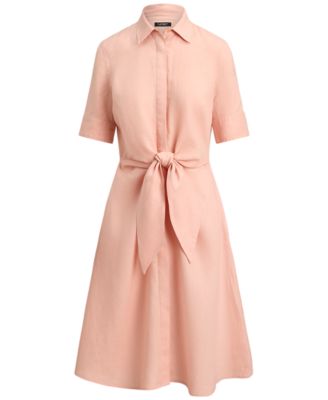 Petite&nbsp;100% Linen Shirt Dress