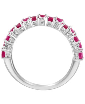 Ruby (1-1/6 ct. t.w.) & Diamond (1/20 ct. t.w.) Ring in Sterling Silver