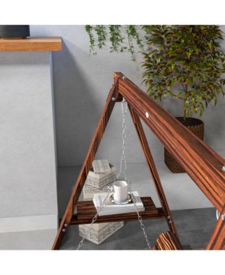 2-Seat Patio Swing Chair, Porch Swing with Sd,