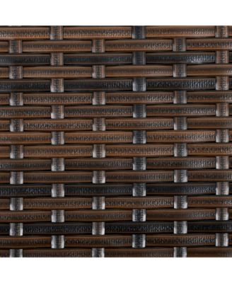 6 pc Patio Dining Set, All Weather Rat with 3 Seater,