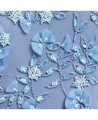 Petite Floral Embellished Cap Sleeve Gown