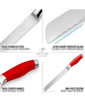 Serrated Bread Knife - Stainless Steel Bread Knife for Homemade Bread, Cake, Bagel