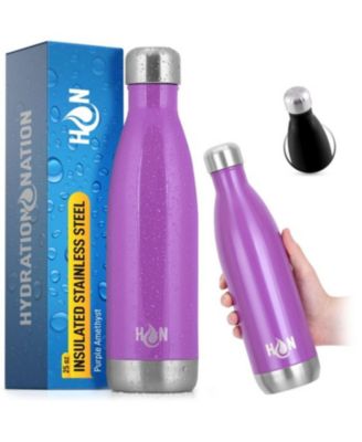 Double Wall Insulated Metal Water Bottle For Hot & Cold Drinks with Leak-proof Lid (25oz)