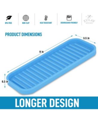 Silicone Sponge Holder for Kitchen Sink - Flexible Multipurpose Soap Tray