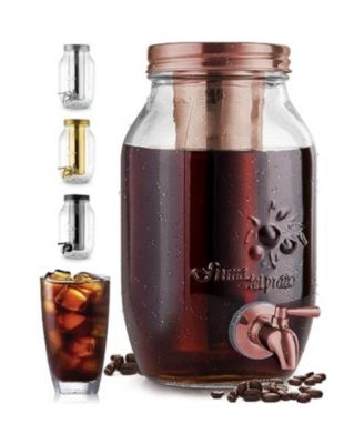 1.5L Cold Brew Coffee Maker with Glass Carafe & Stainless Steel Filter