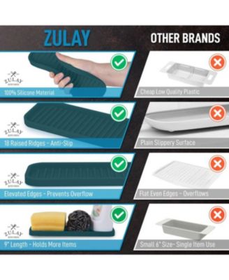 Silicone Sponge Holder for Kitchen Sink - Flexible Multipurpose Soap Tray