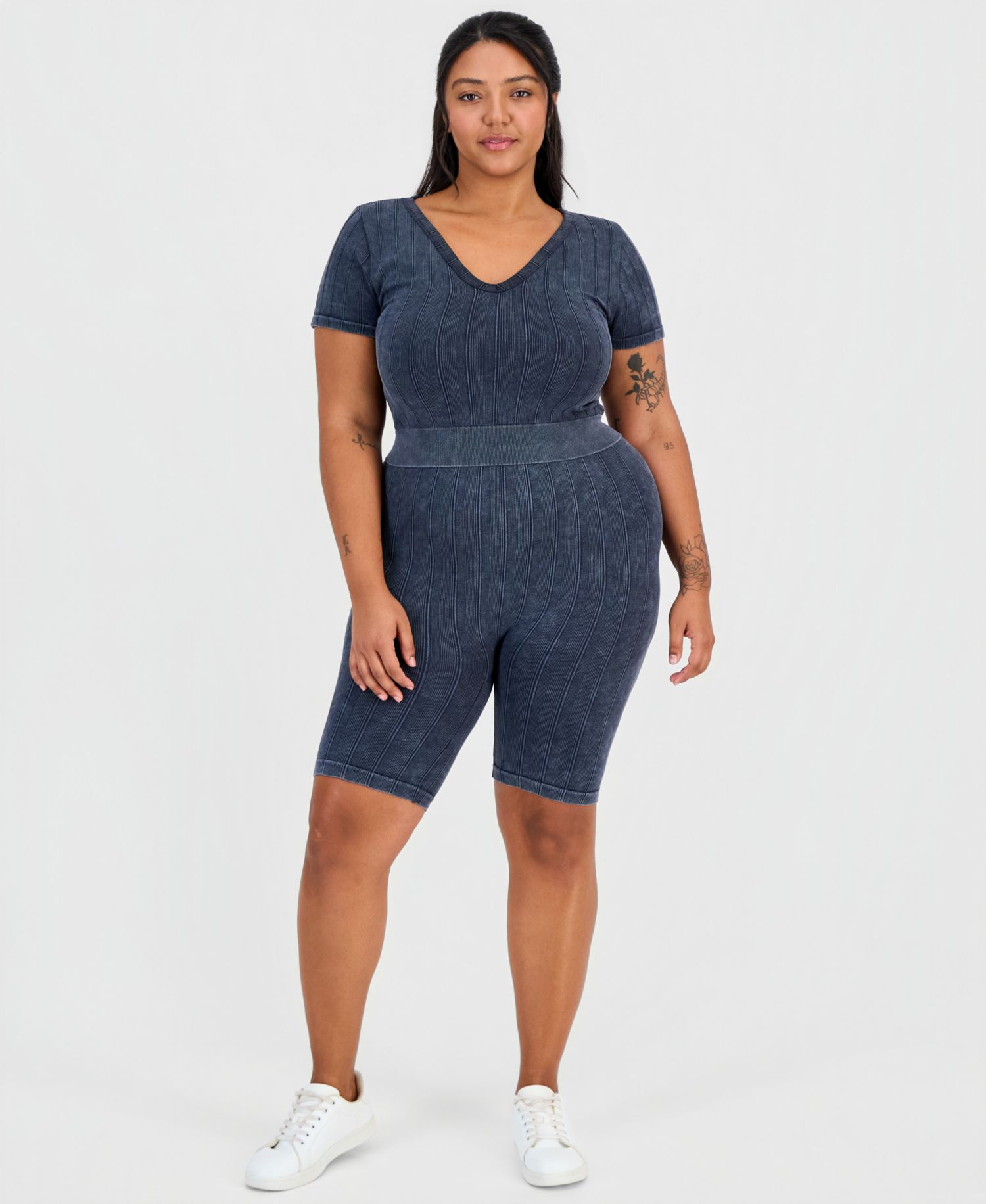Trendy Plus Seamless Ribbed Pull-On Shorts