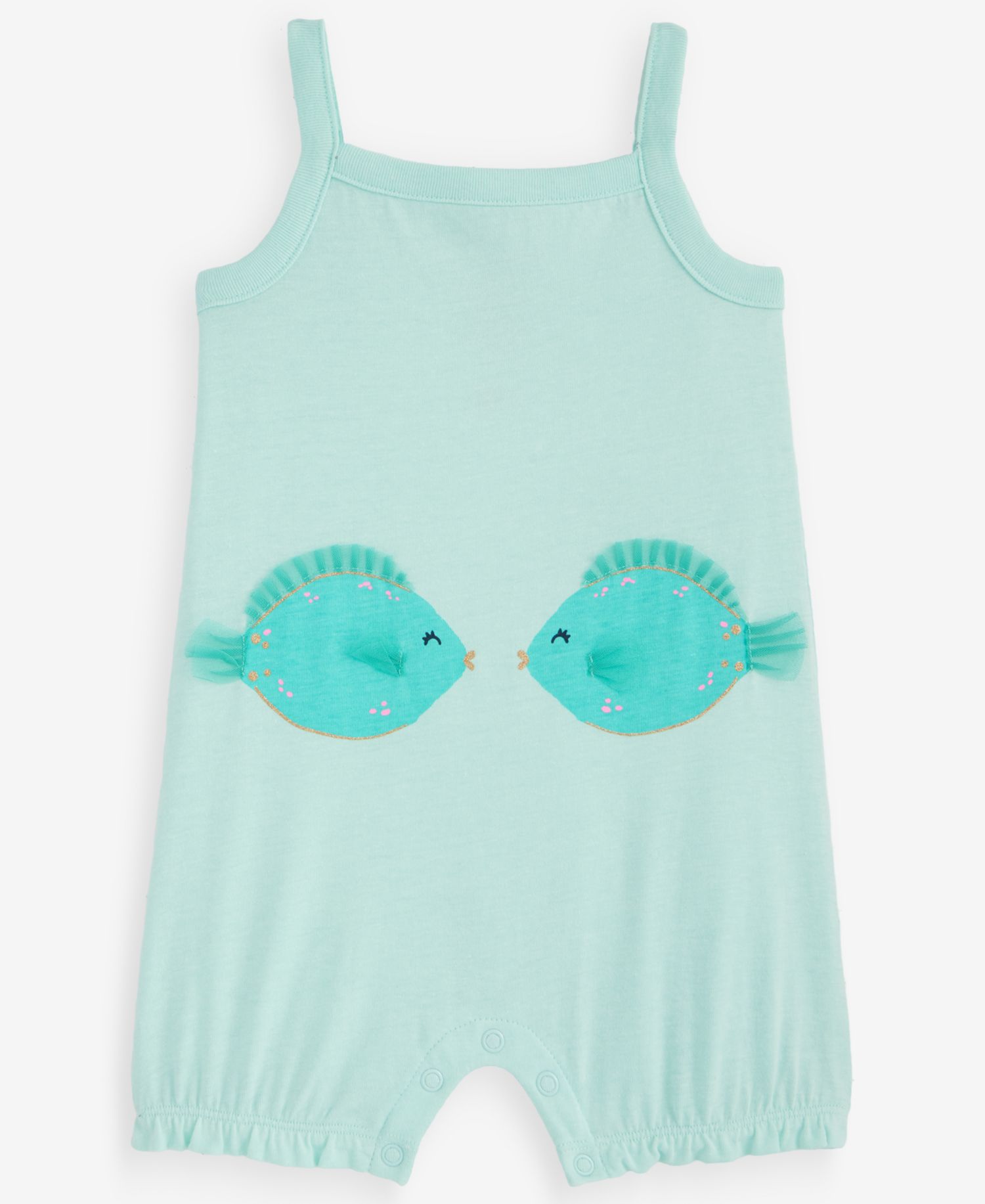 Baby Girls' 0M-24M Two Fish Sunsuit