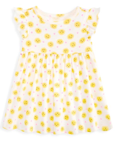 Платье First Impressions Sun Heart-Print Dress для девочек-малышей, цвет: Белый
