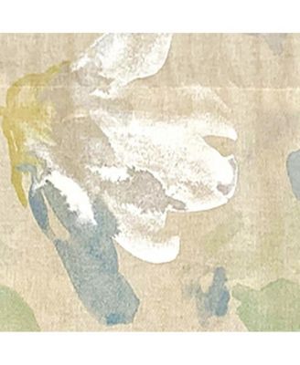 Linen Floral Regal 3" Rod Pocket Window Valance 50" x 17" Natural by RLF Home