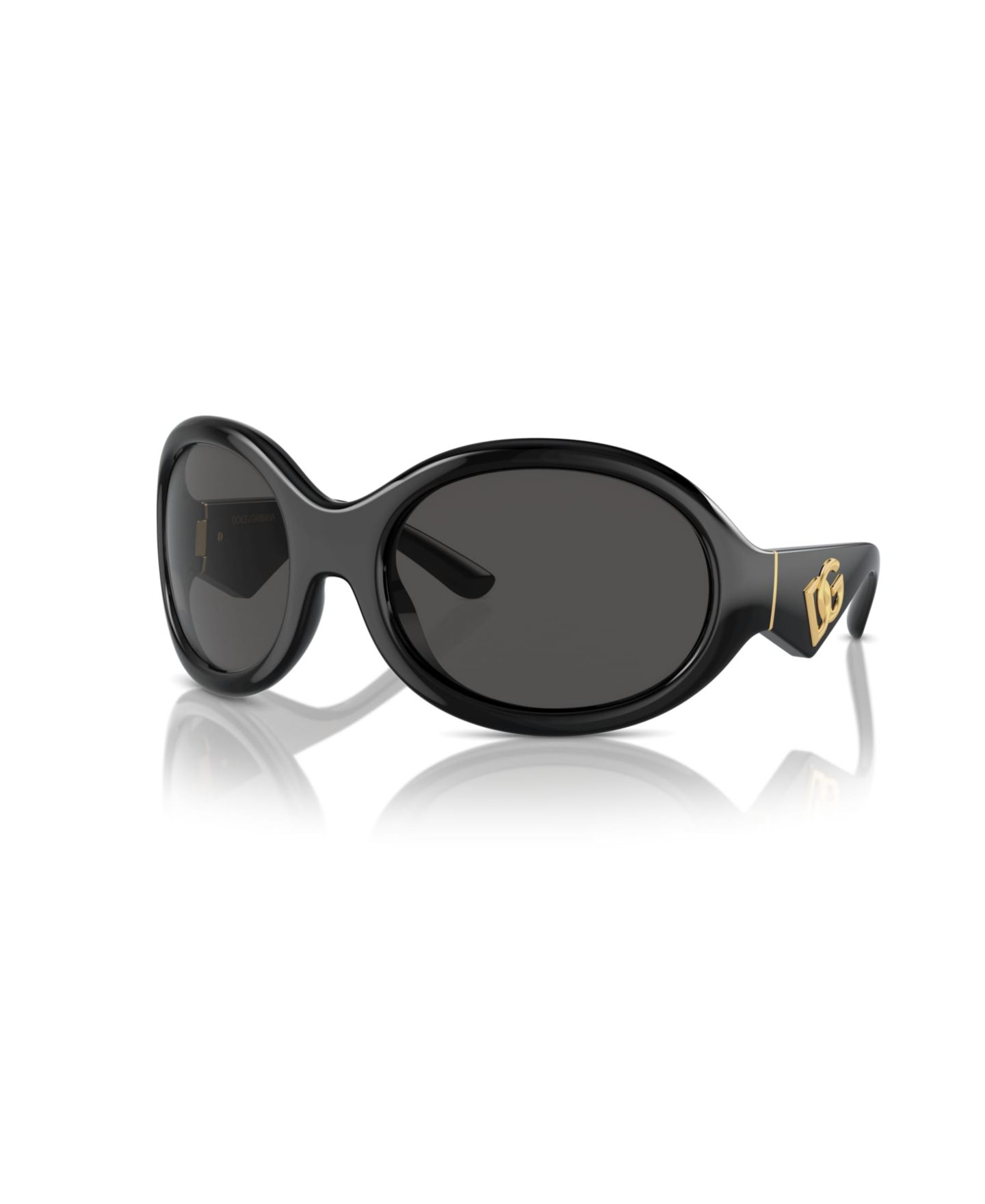 Женские солнцезащитные очки Dolce&Gabbana Oval Sunglasses, DG6201, цвет: Чёрный — фото 1