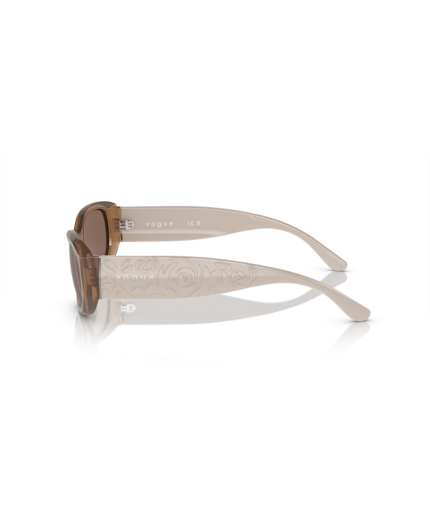 Женские солнцезащитные очки Vogue Eyewear Rectangle Sunglasses, VO5525S, цвет: Коричневый — фото 3