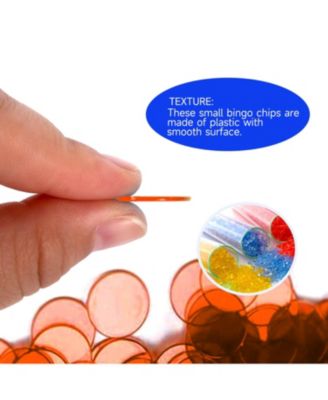 500 Pieces of 3/4-inch Plastic Transparent Bingo Chips for Bingo Game Party