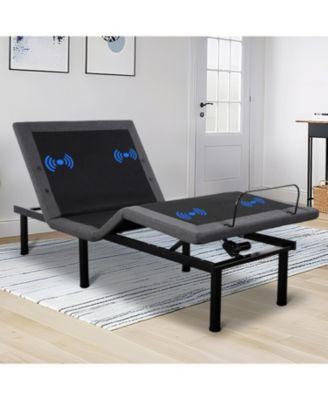 Twin XL Adjustable Bed Frame, Ergonomic Electric Bed Base with Wireless Remote and 2 USB Ports, Head and Foot Incline, Nightlight, Massager