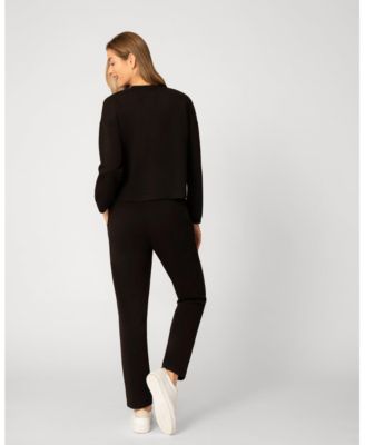 Women's Crochet Trim Knit Set