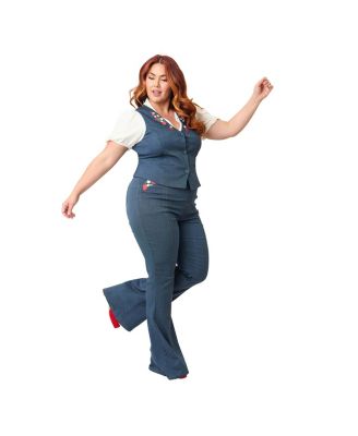 Plus Size 1970s Flare Pants