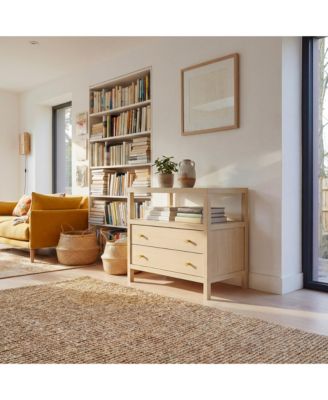Solid Wood Chest With Tempered Glass Top , Pre-Assembled Chest