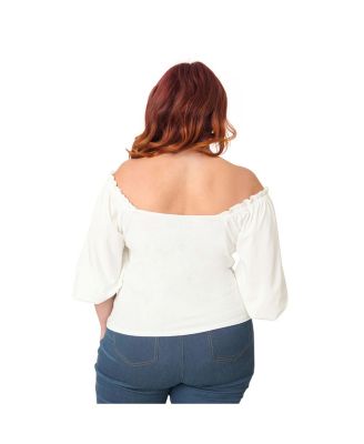 Plus Size Peasant Sleeve Blouse
