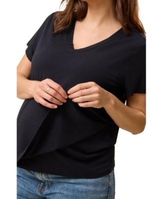 Maternity Classic Modal V-Neck Nursing T-Shirt