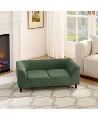 Modern Olive Green Pet Sofa Bed with Armrests and Backrest for Medium and Small Breeds