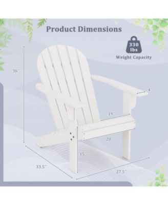 Acacia Wood Adirondack Patio Chair with Slanted Seat