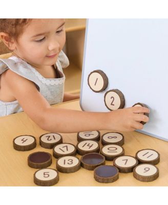 Magnetic Wood Cookie Counters - 21 Pieces
