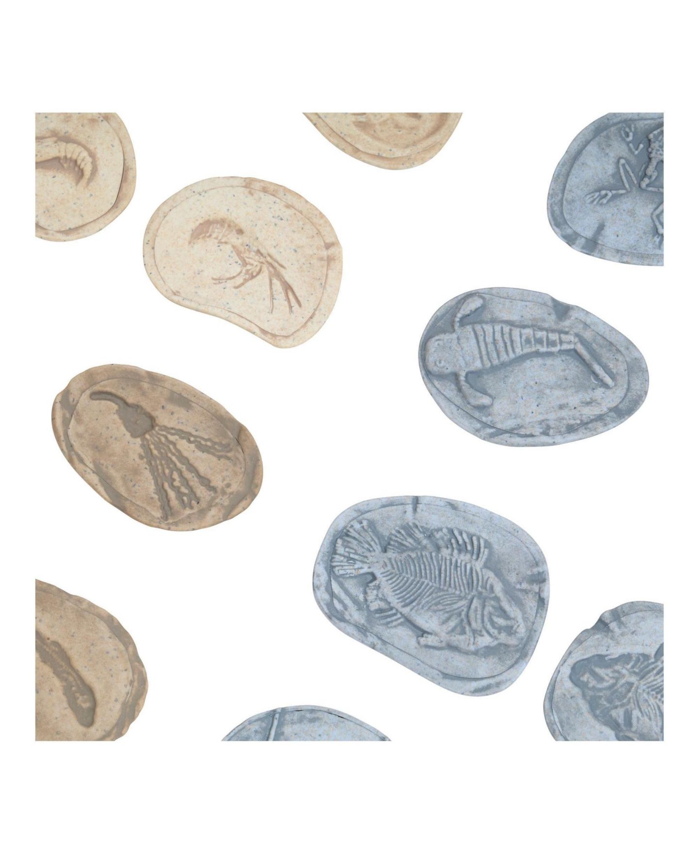 Детские игрушки Kaplan Early Learning Magnetic Matching Aquatic Life Fossil Stones 8-Piece Set, Ages 2+, цвет: Серый — фото 6