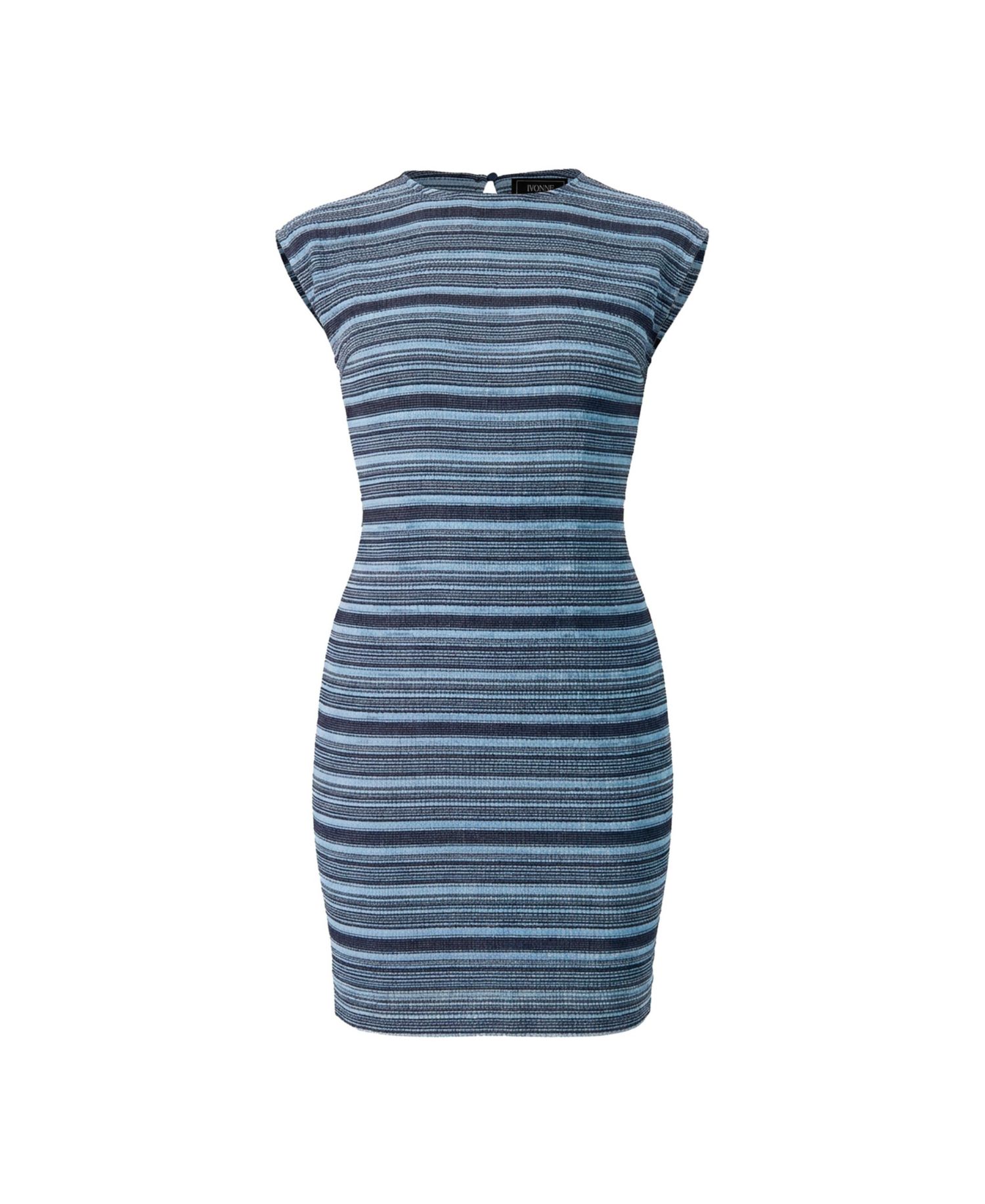 Women's Short Sleeveless Knit Dress with Round Neck