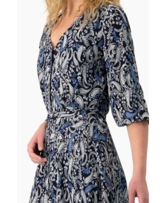 Women's Paisley V-Neck Maxi Dress