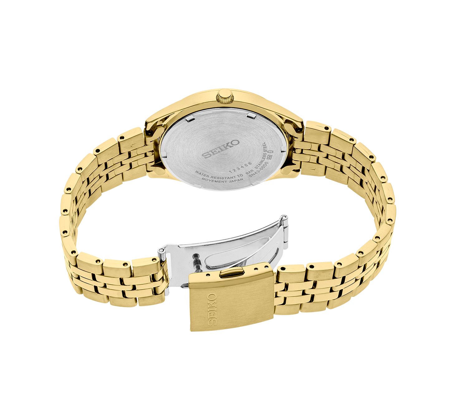 Мужские часы Seiko Gold Stainless Steel Dial Bracelet Watch, 36.9mm — фото 3
