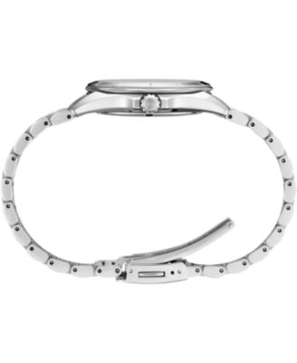 Women's Silver Stainless Steel Bracelet Watch, 34mm