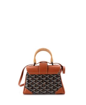 Mini Saigon Top Handle Bag Coated Canvas with Leather