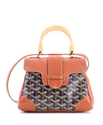 Mini Saigon Top Handle Bag Coated Canvas with Leather