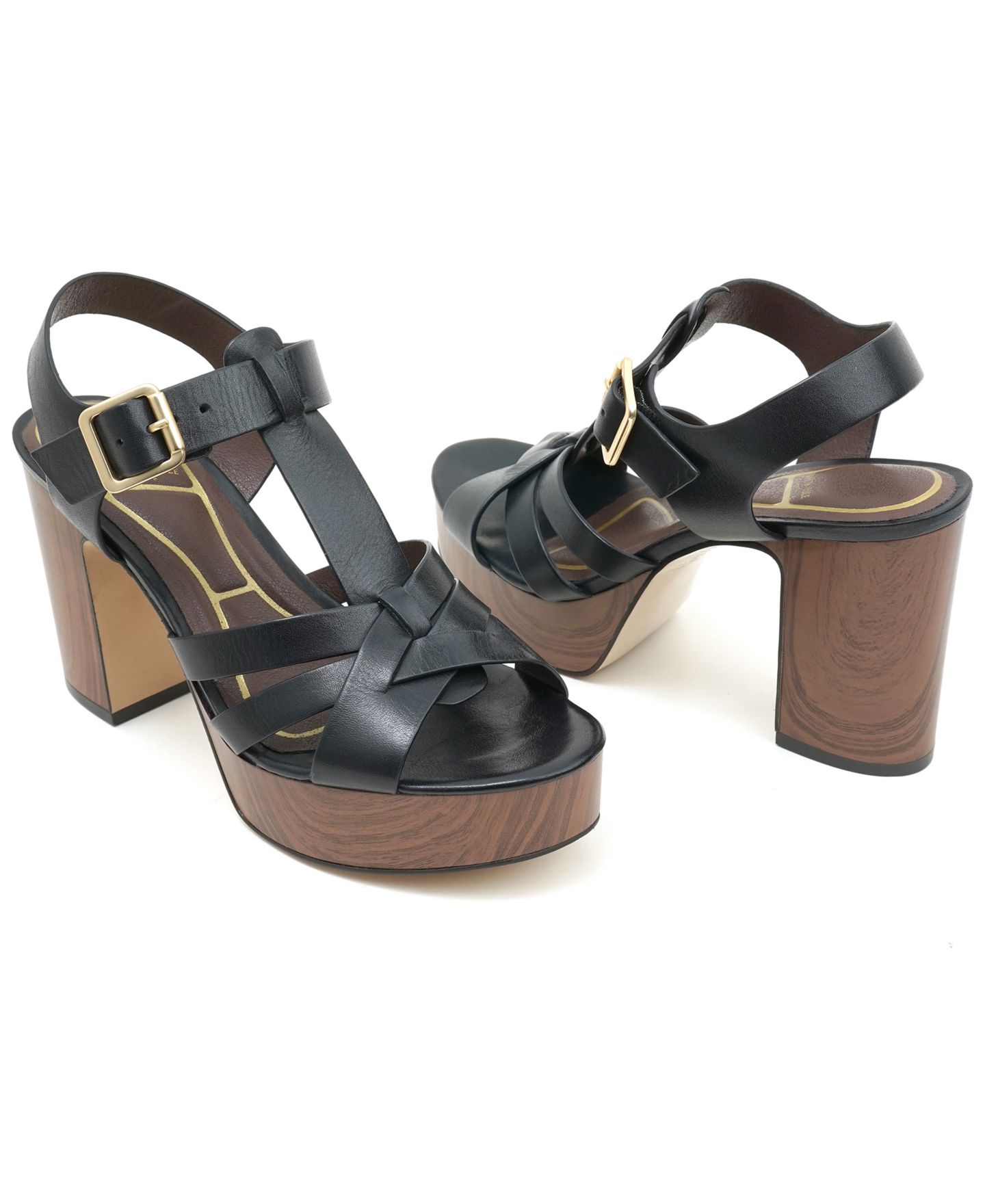 Женские сандалии Kenneth Cole New York Lotus Platform Dress Sandals, цвет: Чёрный кожаный — фото 8