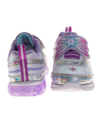 Little Girls Frozen Sneakers Glitter Comfortable Adjustable Strap (Toddler / Kids)