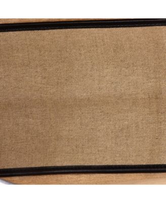 Large Logo Shopping Tote Canvas with Leather