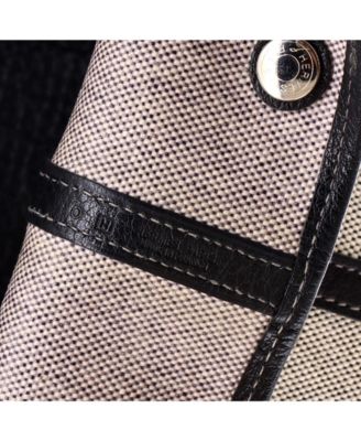 36 Garden Party Tote Toile and Leather