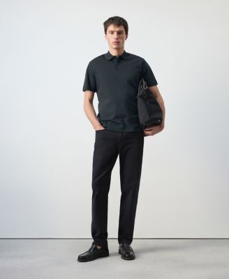 Men's Cotton Fine-Knit Polo Shirt