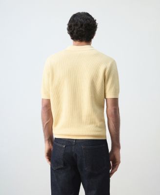 Men's Cotton Knitted Structure Polo Shirt