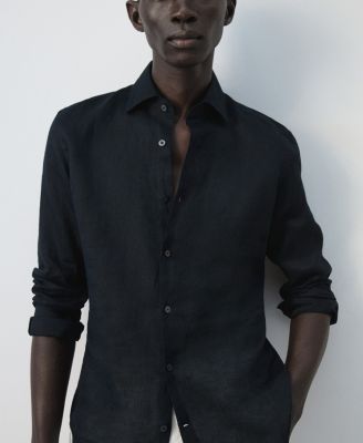 Men's Linen Slim-Fit Shirt