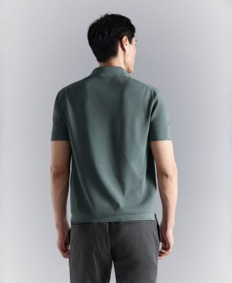 Men's Comfort Stretch Zip Polo Shirt