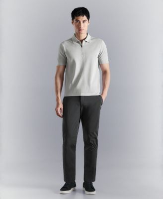 Men's Comfort Stretch Zip Polo Shirt